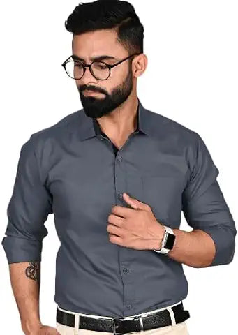Men's Solid Slim Regular Fit Formal Shirt