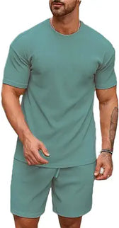 Cotton Blend Casual Round Neck Co-ord Set for Men's Printed Casual Sleepwear & Loungewear Set & Night Suits Set for Men’s