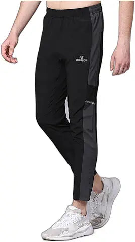 Men Black Casual Full Length Camouflage Printed Bottom wear/Trackpant