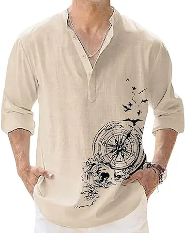 printed shirt CARTER & COOPER Men's 100% Cotton Printed Full Sleeve Shirt