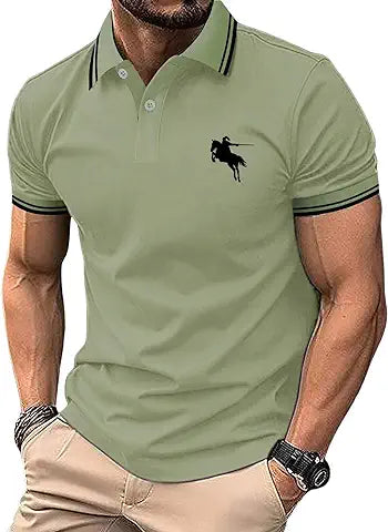 Men's Solid Regular Fit Polo t-shirt