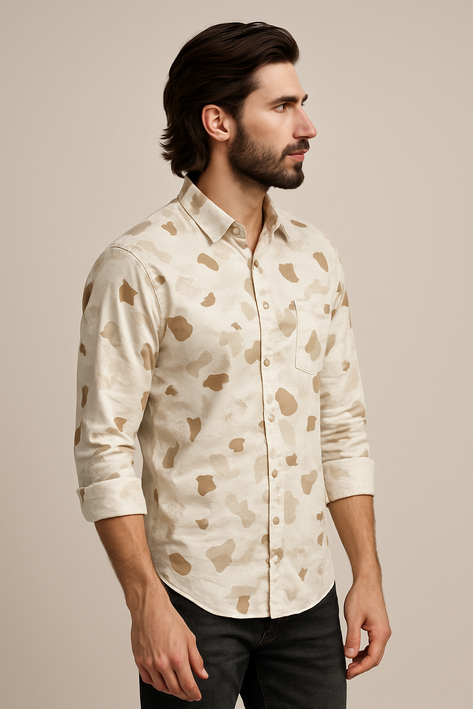 Men's Long Sleeves Printed Shirt|Shirt For Men