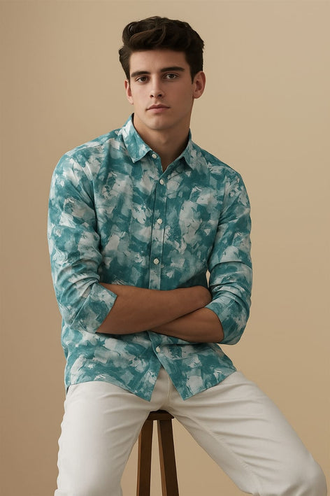 Men's Long Sleeves Printed Shirt|Shirt For Men