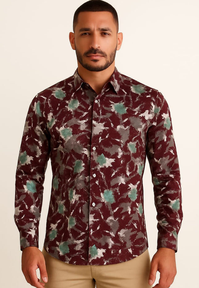 Men's Long Sleeves Printed Shirt|Shirt For Men