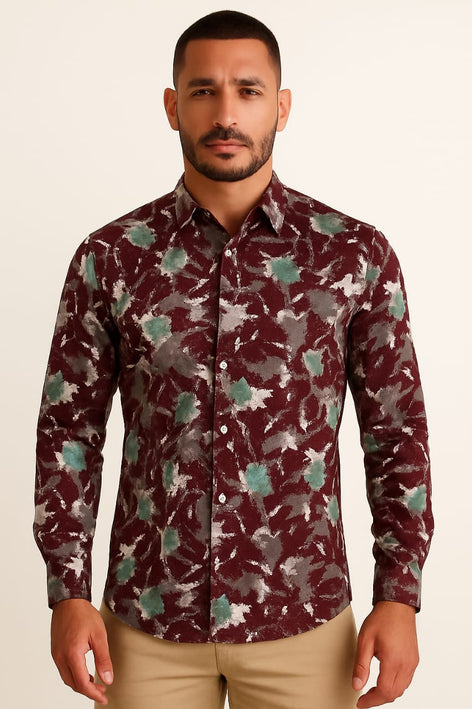 Men's Long Sleeves Printed Shirt|Shirt For Men