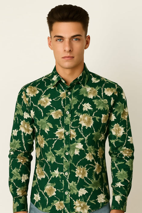 Men's Long Sleeves Printed Shirt|Shirt For Men