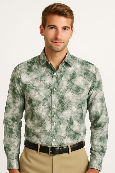Men's Long Sleeves Printed Shirt|Shirt For Men