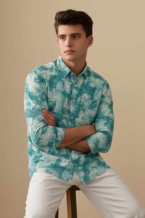 Men's Long Sleeves Printed Shirt|Shirt For Men