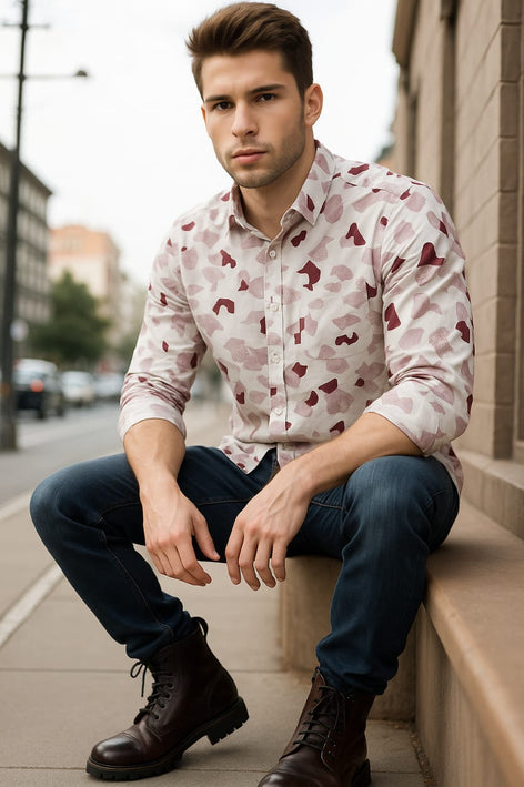 Men's Long Sleeves Printed Shirt|Shirt For Men