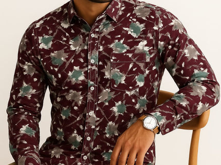 Men's Long Sleeves Printed Shirt|Shirt For Men