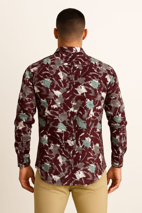 Men's Long Sleeves Printed Shirt|Shirt For Men