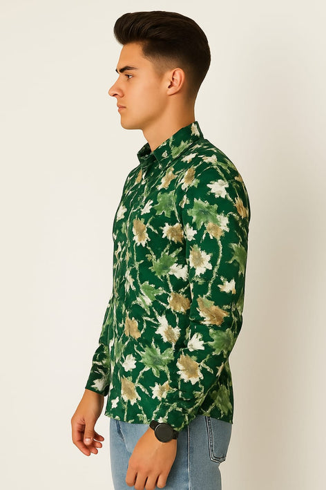 Men's Long Sleeves Printed Shirt|Shirt For Men