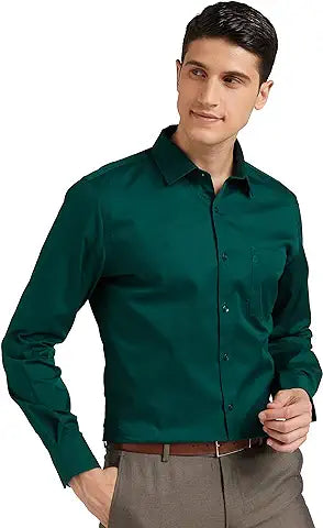 Men's Solid Cotton Formal Shirt | Plain | Full Sleeve - Regular Fit (Avail able in Plus Size)